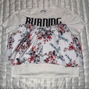 Zara White Graphic Tee